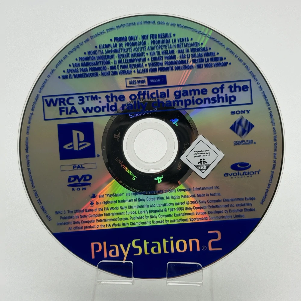 WRC 3 The Official Game of the FIA World Rally Championship (Promo copy CD) (PS2)