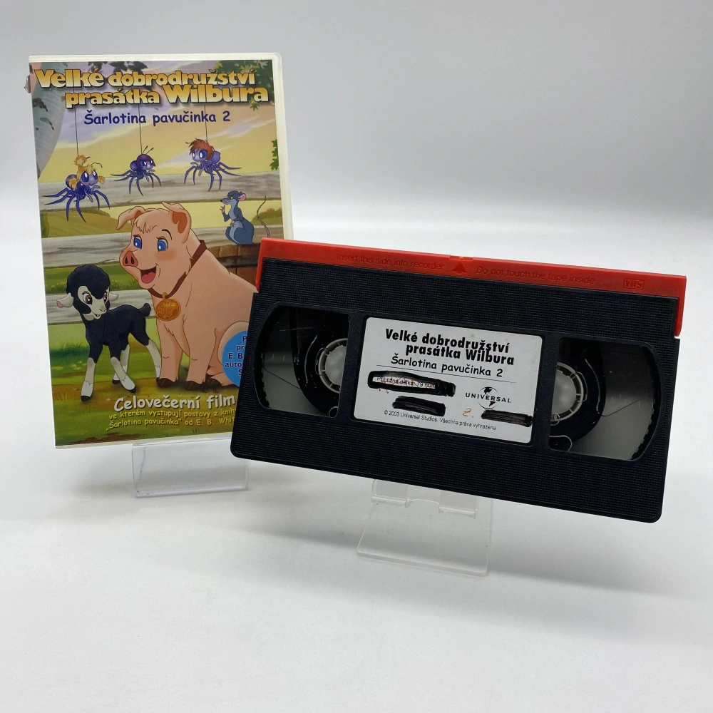 VHS Film Velké dobrodružství prasátka Wilbura - Šarlotina Pavučinka 2