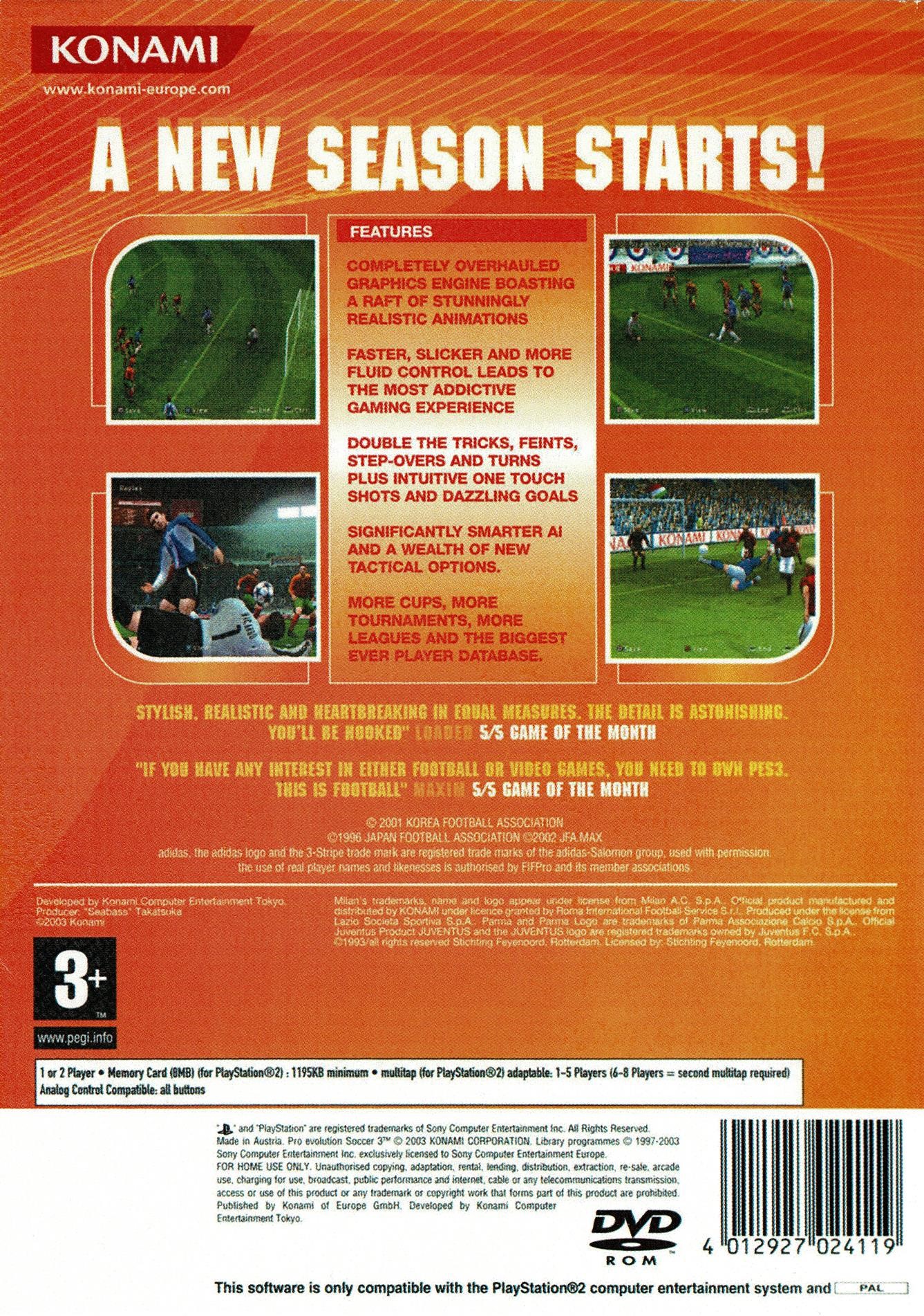 Pro Evolution Soccer 3 (PS2)