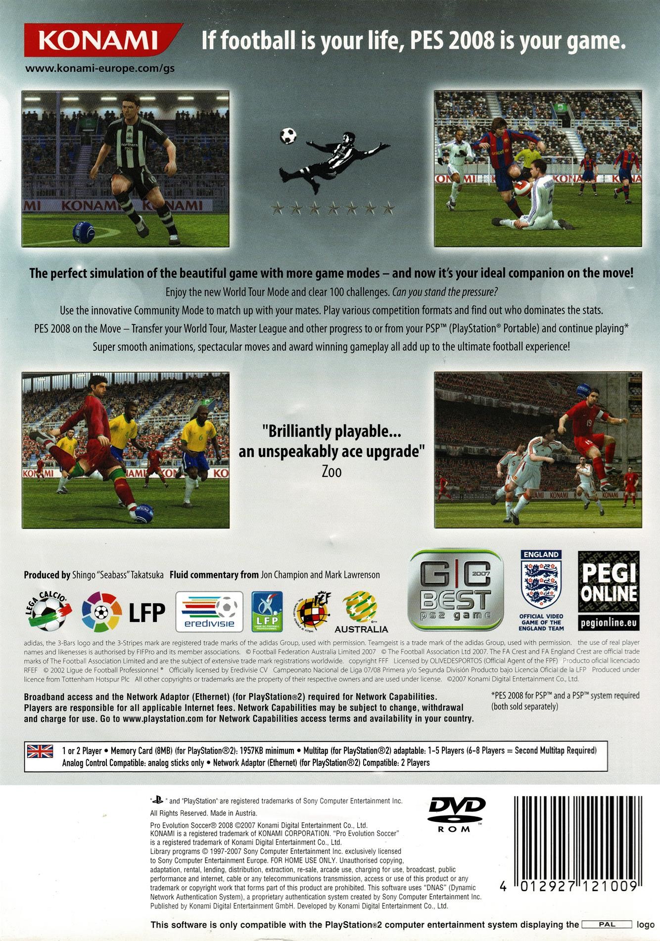 Pro Evolution Soccer 2008 (PS2)
