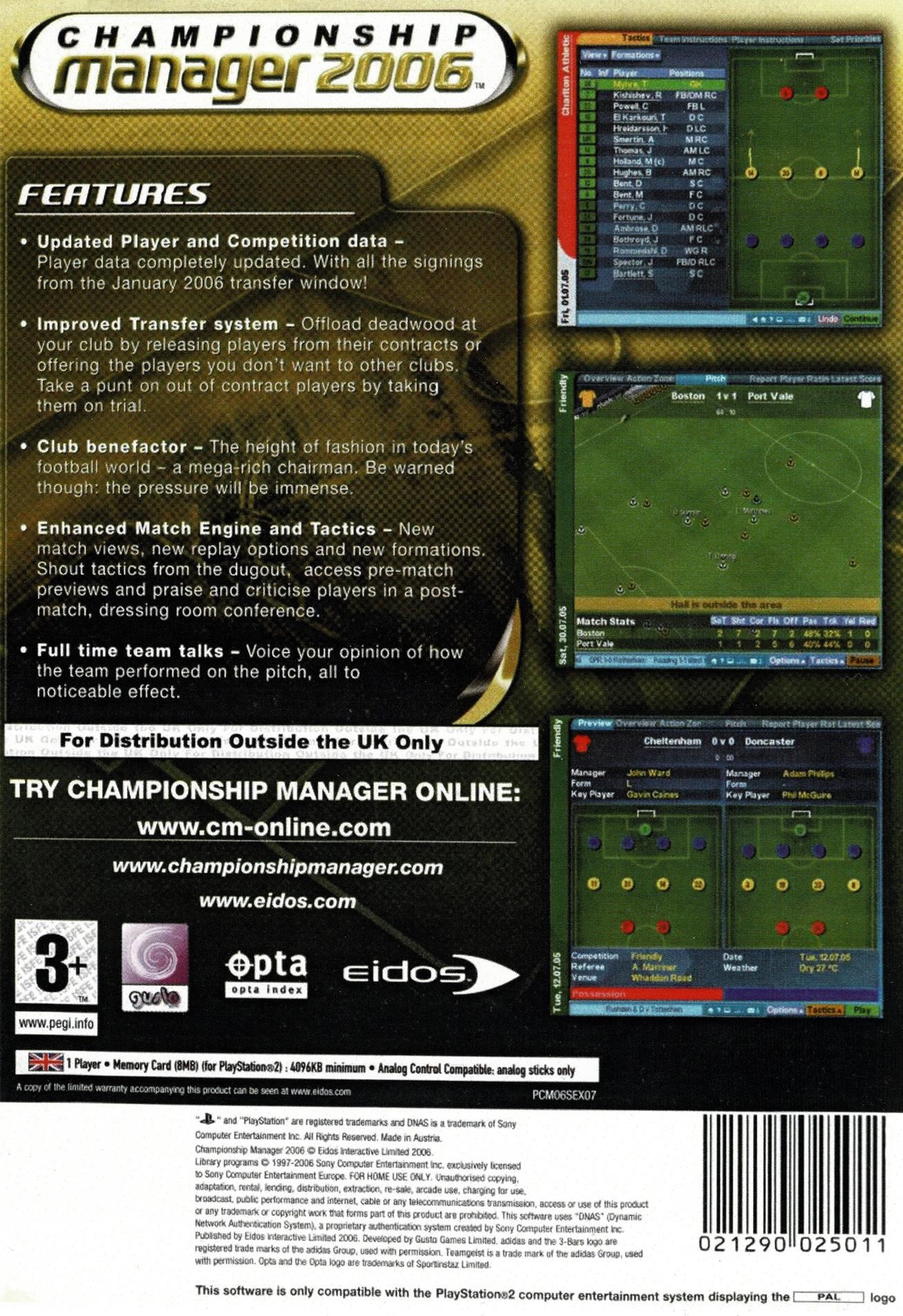 Championship Manager 2006 (PS2)