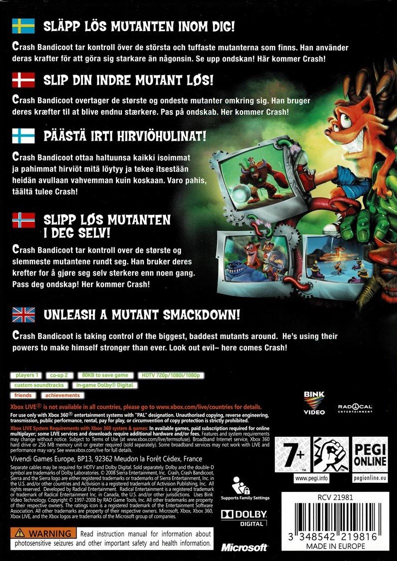 Crash Mind Over Mutant (Xbox 360)