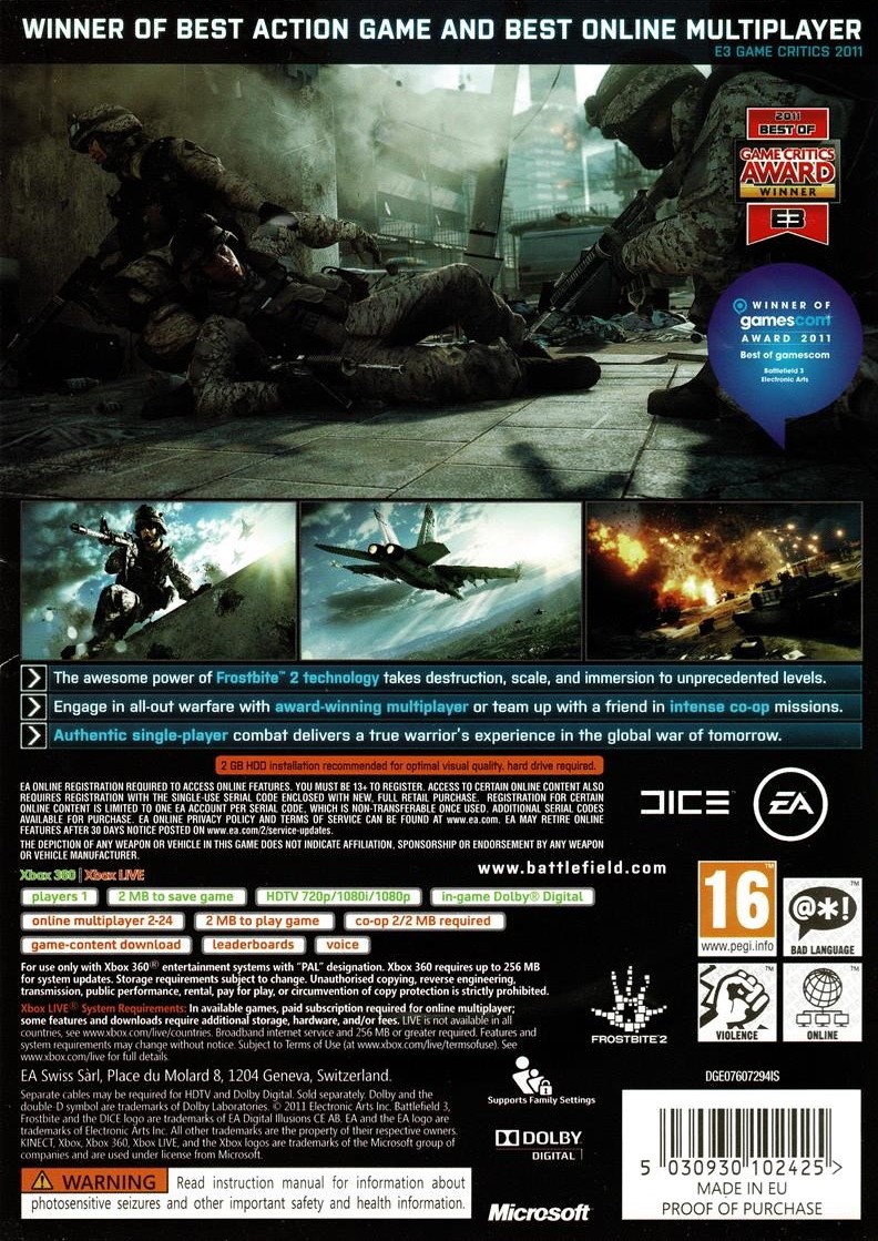 Battlefield 3 (Xbox 360)