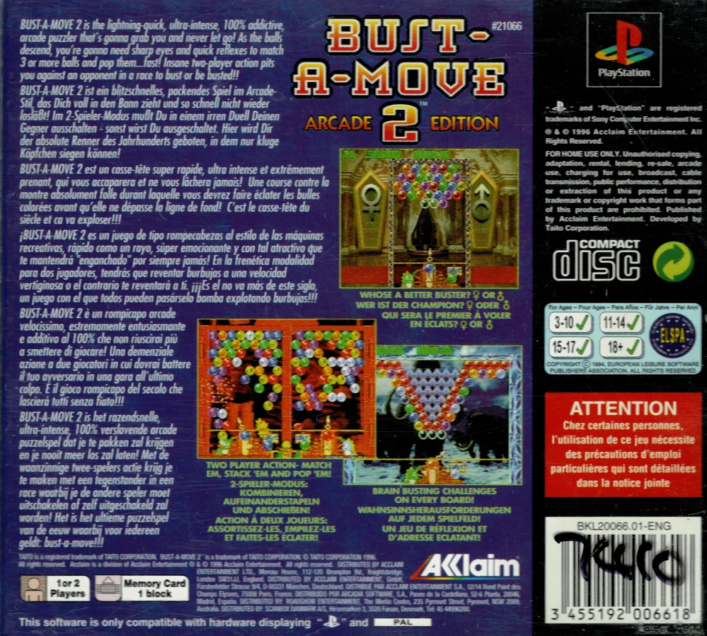 Bust-A-Move 2 (PS1)
