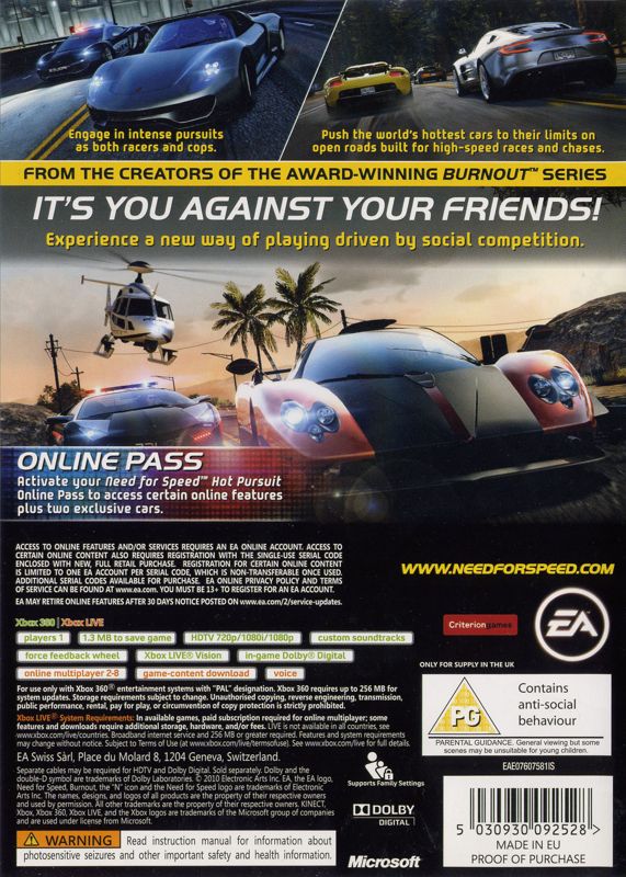 Need For Speed Hot Pursuit (Xbox 360)