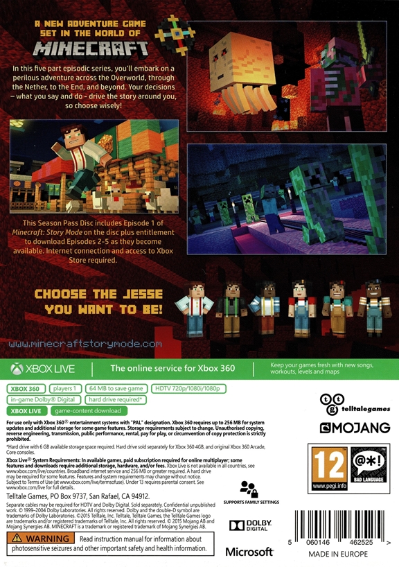 Minecraft Story Mode (Xbox 360)