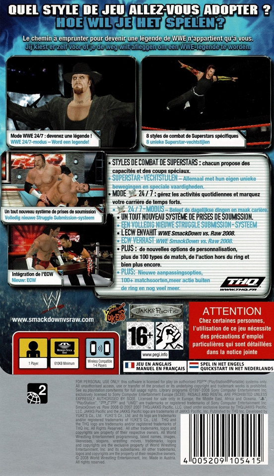 WWE SmackDown vs Raw 2008 (PSP)