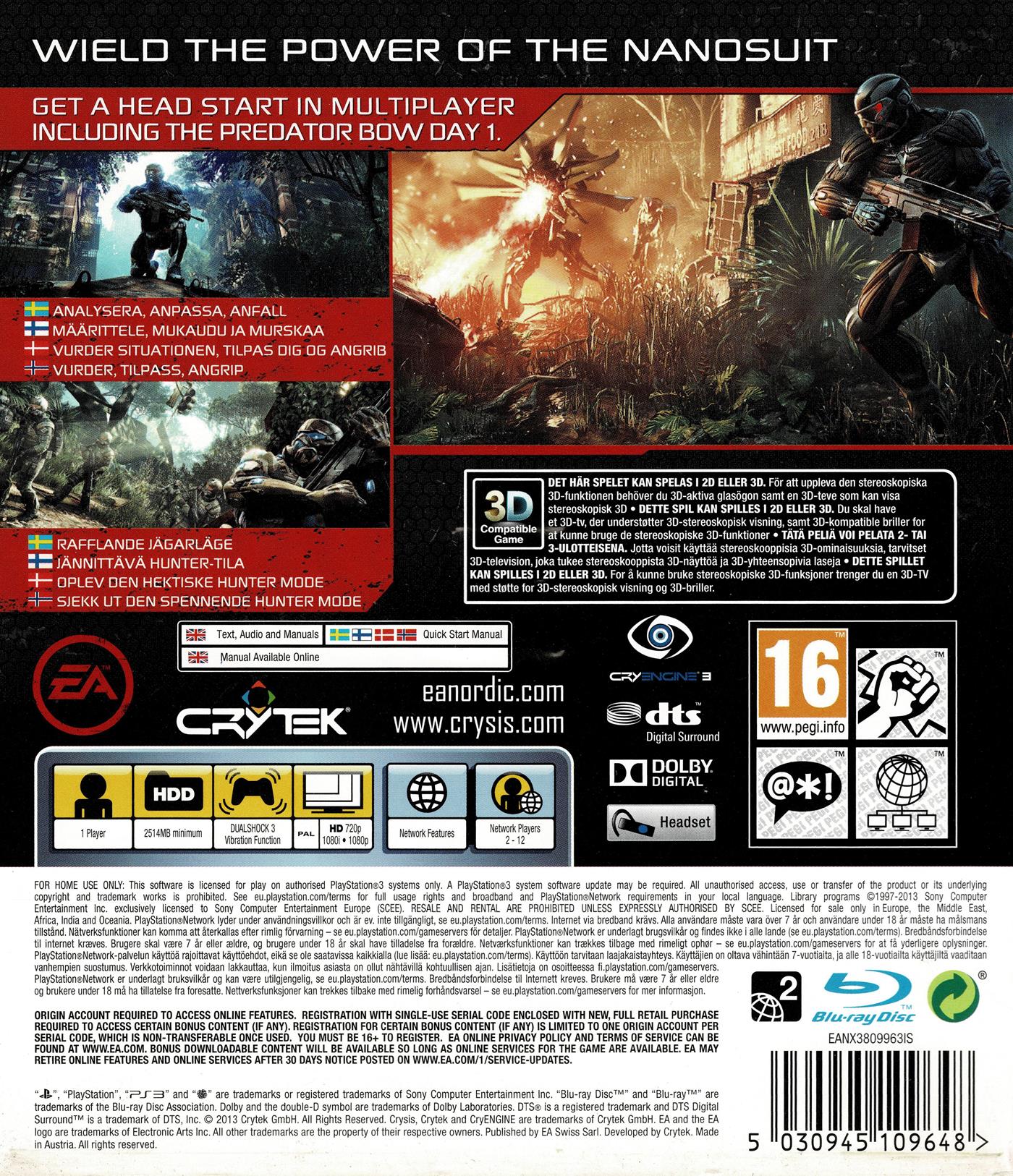 Crysis 3 Hunter Edition (PS3)