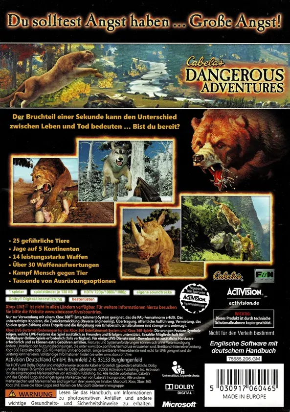 Cabela's Dangerous Adventures (Xbox 360)