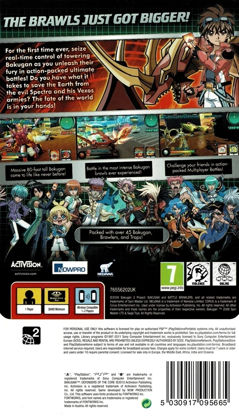 BAKUGAN: Defenders of the Core (PSP)