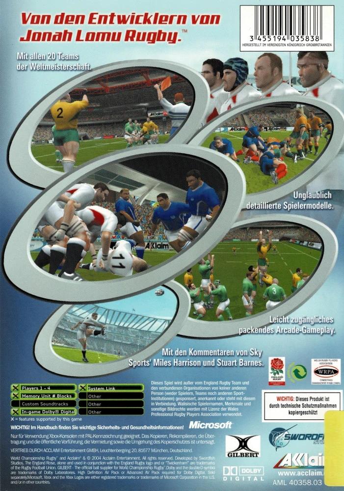 World Championship Rugby (Xbox Classic)