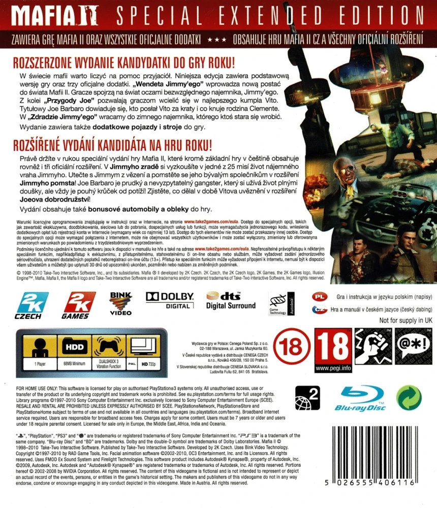Mafia 2 Special Extended Edition (PS3)