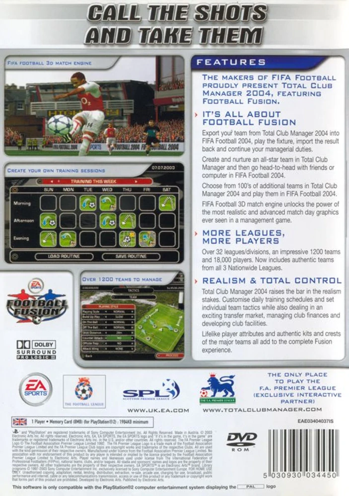 Total Club Manager 2004 (PS2)