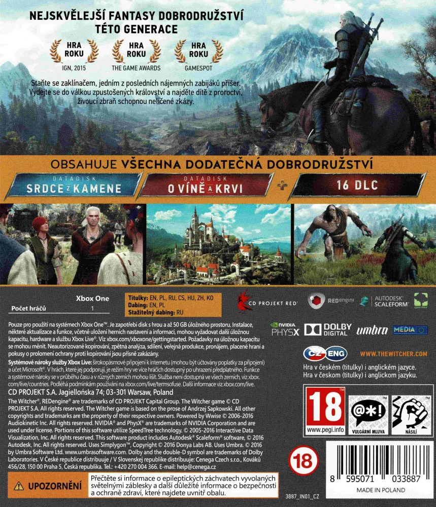 Zaklínač 3 GOTY (Xbox ONE)