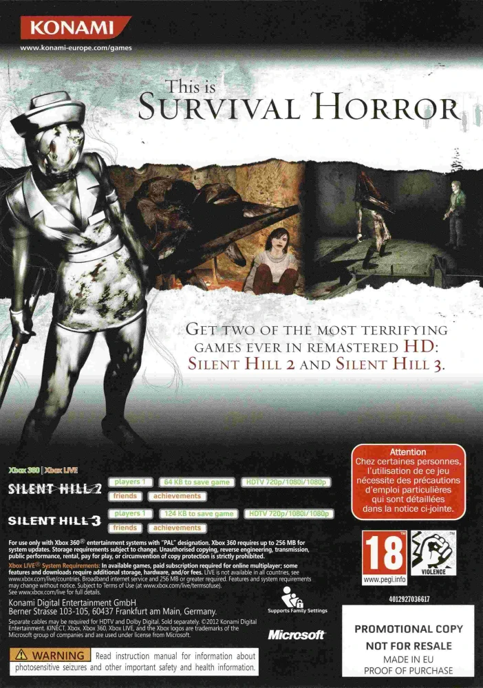 Silent Hill HD Collection Promotional Copy (Xbox 360)