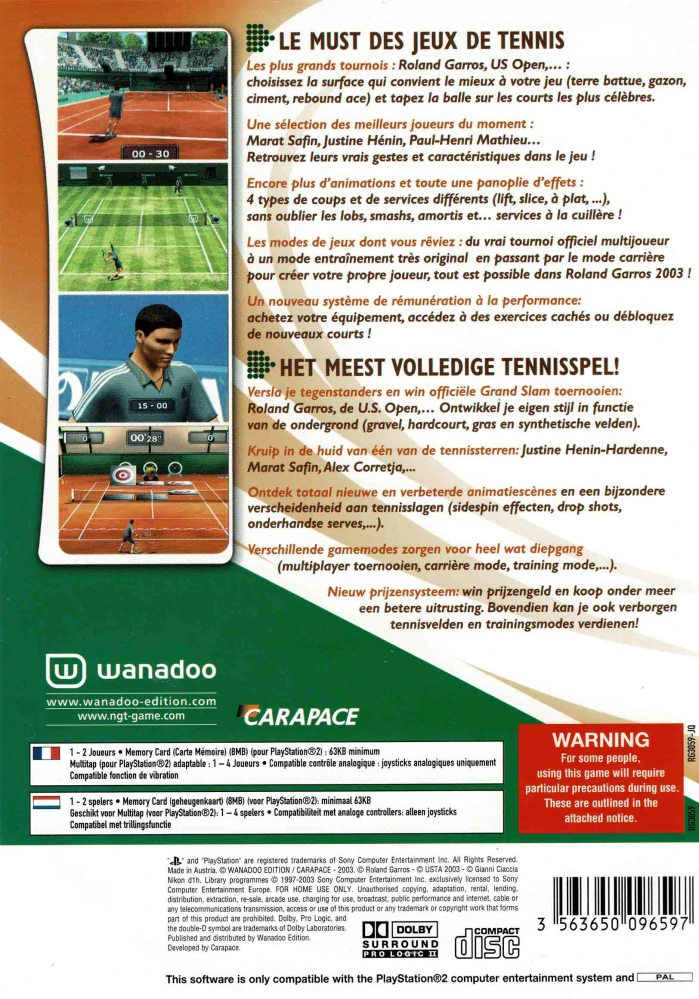 Roland Garros 2003 (PS2)