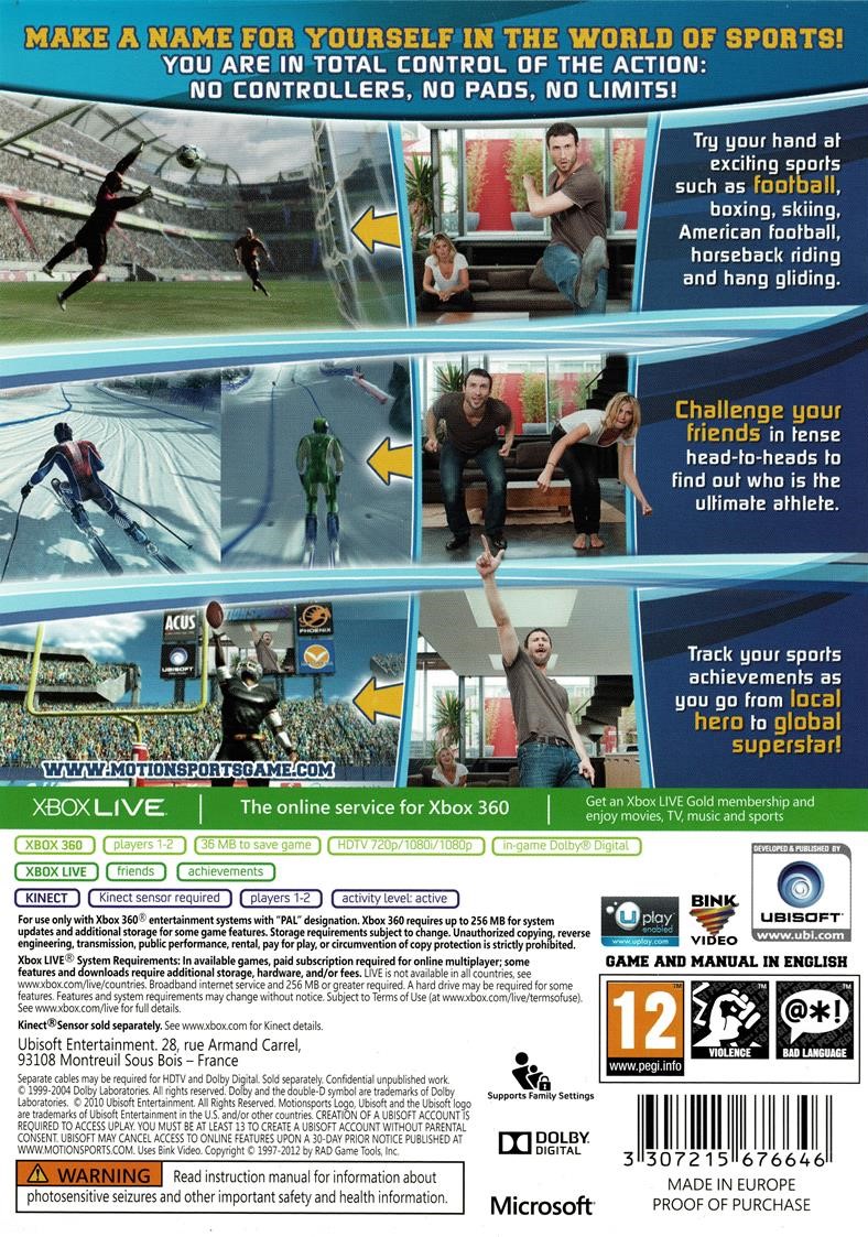 KINECT Motionsports: Play for Real (Xbox 360)