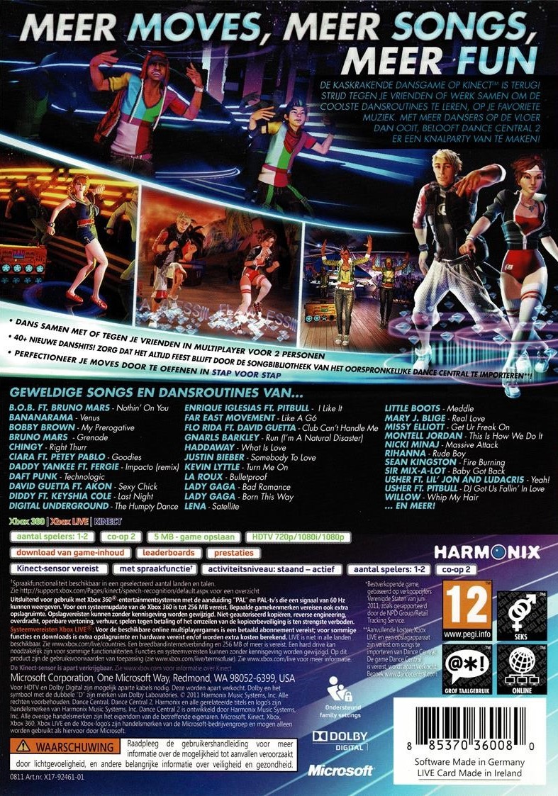 KINECT Dance Central 2 (Xbox 360)