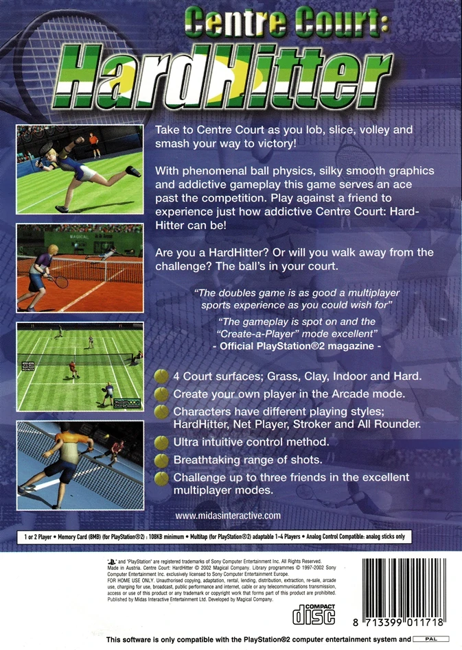 Centre Court: Hard Hitter (PS2)