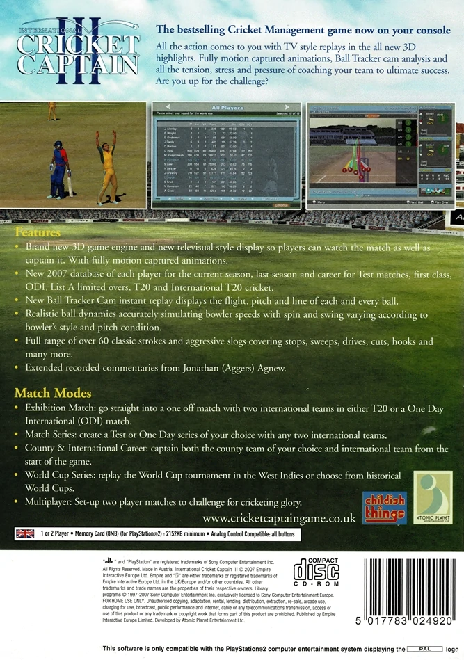 International Cricket Captain III (PS2)