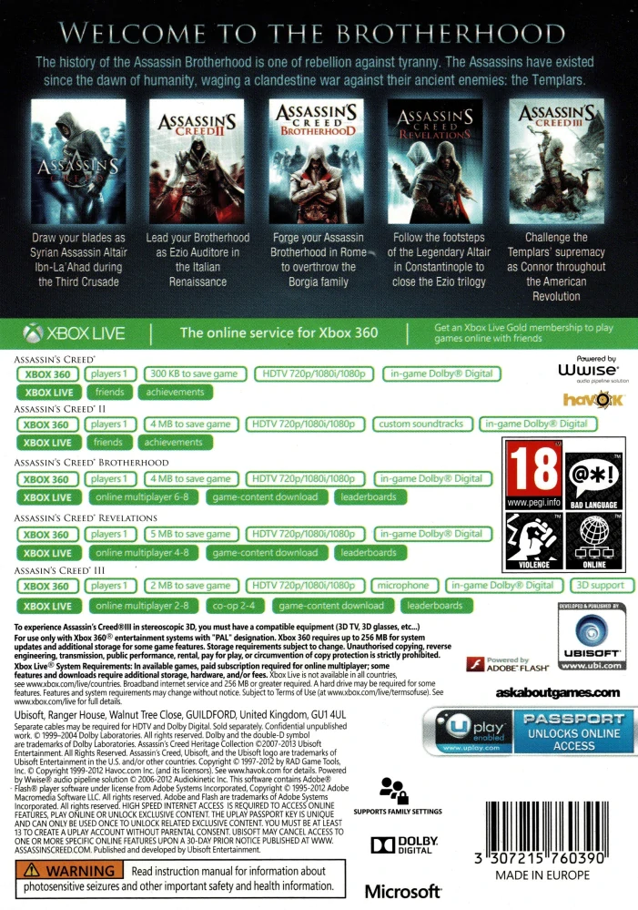 Assassin Creed Heritage Collection (Xbox 360)