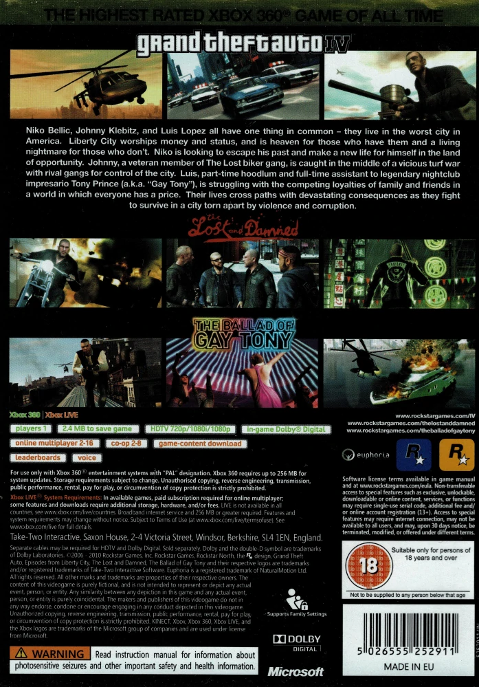 Grand Theft Auto IV (GTA 4) The Complete Edition (Xbox 360)