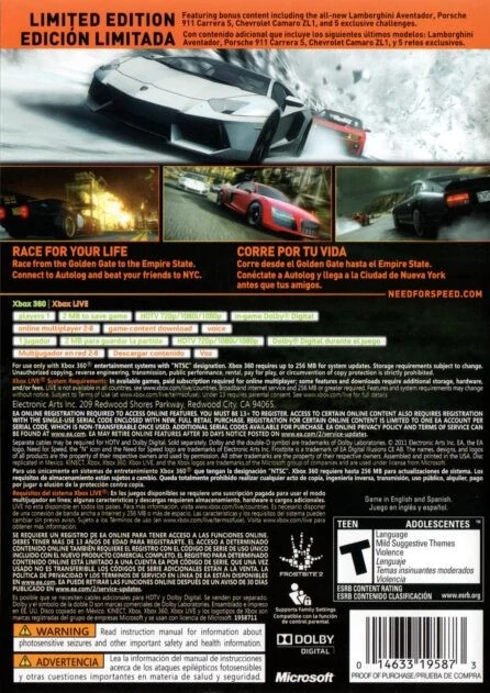 Need For Speed The Run (Xbox 360)