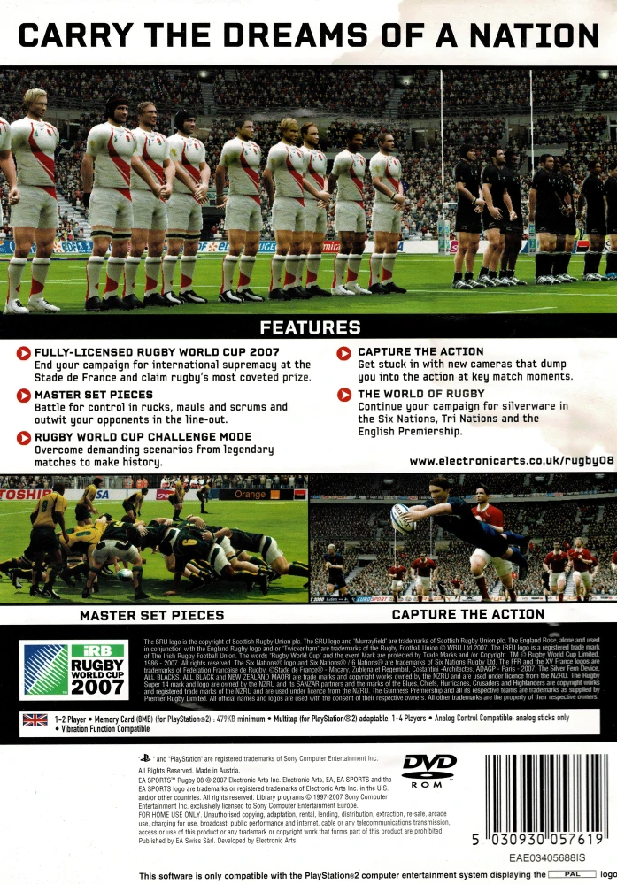 EA SPORTS Rugby 08 (PS2)