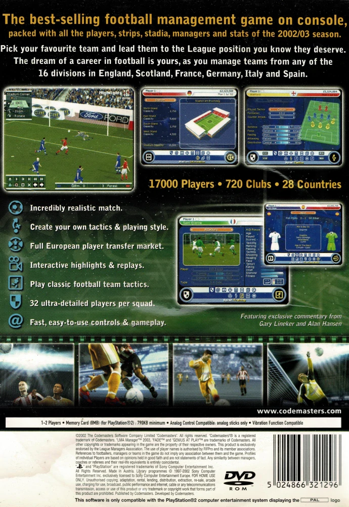 LMA Manager 2003 (PS2)