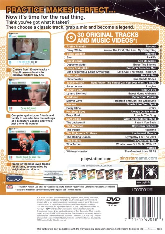 SingStar Legends (PS2)