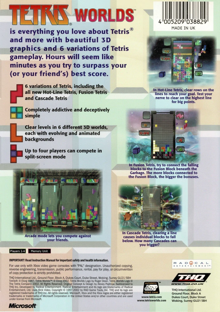 Tetris Worlds (Xbox Classic)