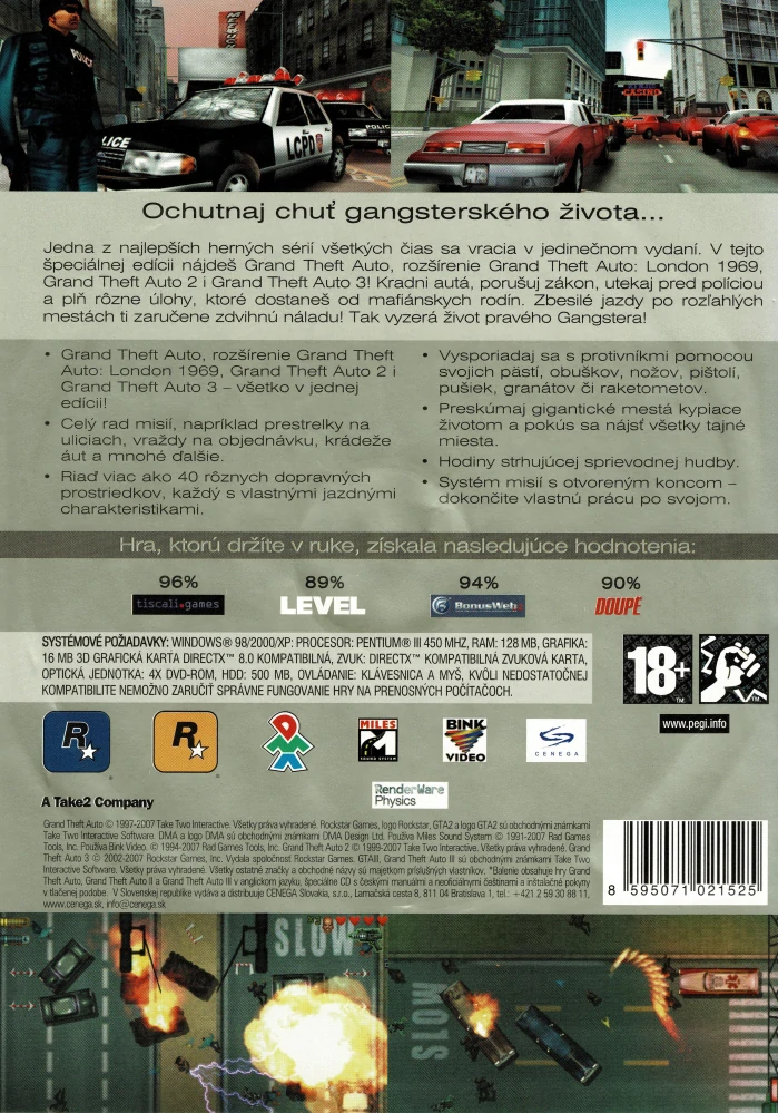 GTA Trilógia (GTA 1 + GTA 2 + GTA 3) (PC)