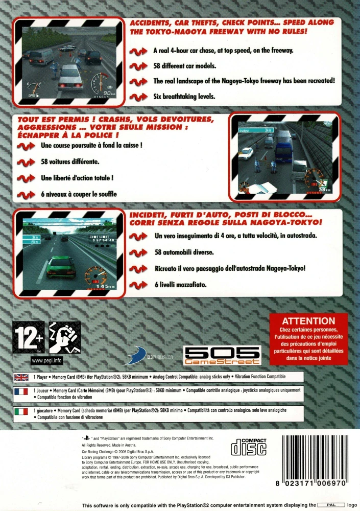 Car Racing Challenge (PS2) (Raritná hra)
