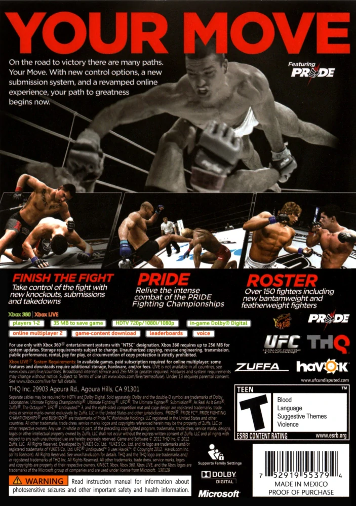 UFC Undisputed 3 (Xbox 360)
