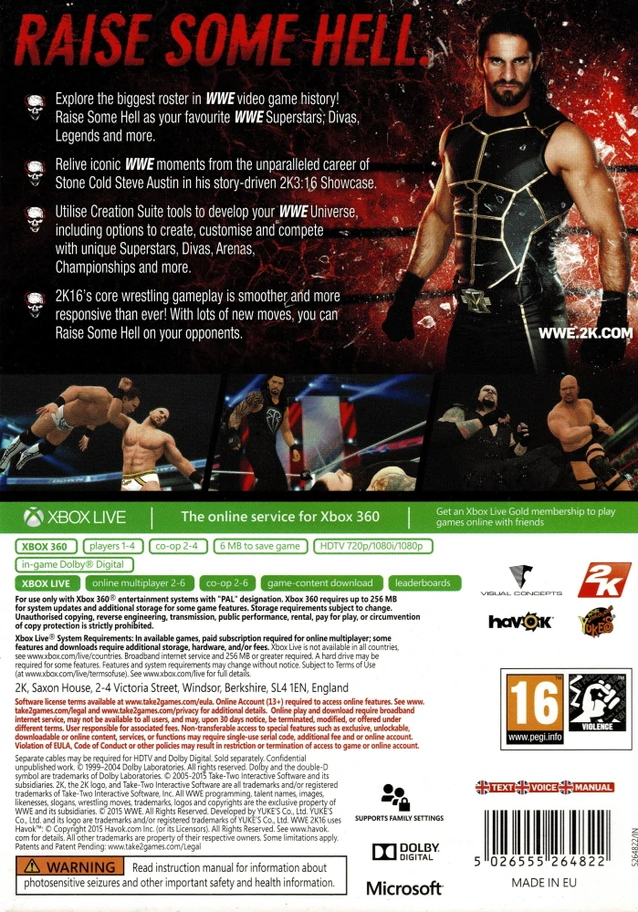 WWE 2K16 (Xbox 360)