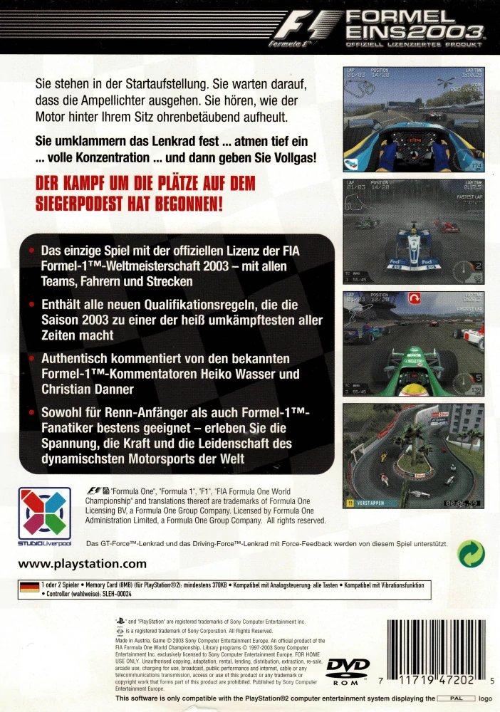 Formula Eins 2003 (PS2)