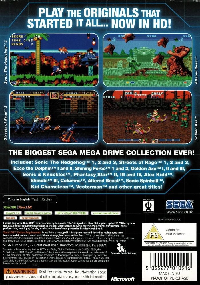 SEGA Mega Drive Ultimate Collection (Xbox 360)