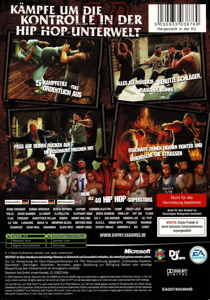 Def Jam Fight For NY (Xbox Classic)