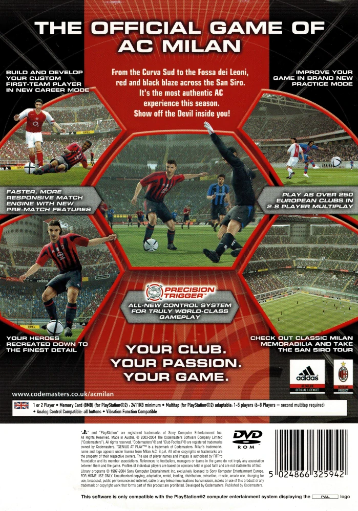 Club Football 2005: AC Milan Club (PS2)