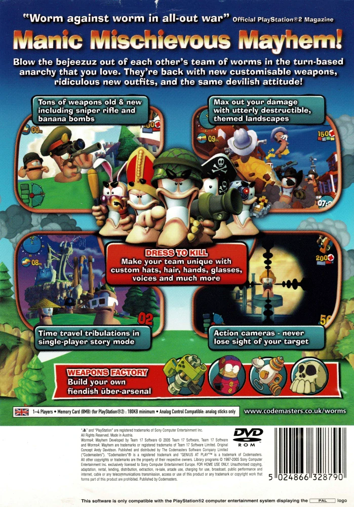 Worms 4: Mayhem (PS2)