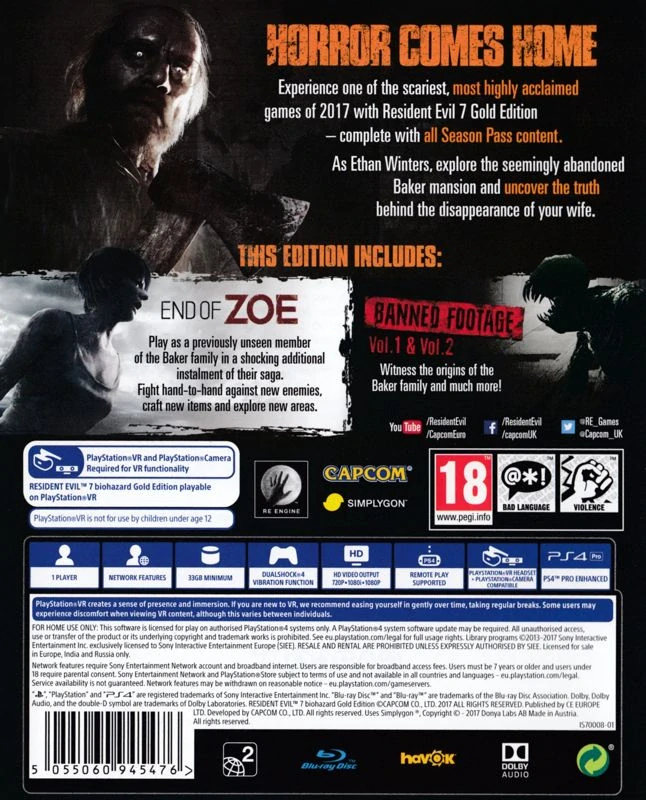 Resident Evil 7 Gold Edition (PS4)