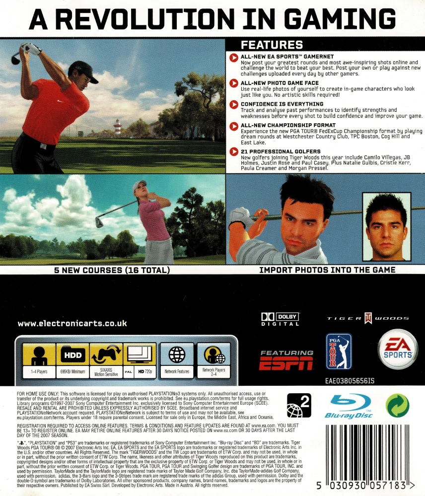 Tiger Woods PGA Tour 08 (PS3)