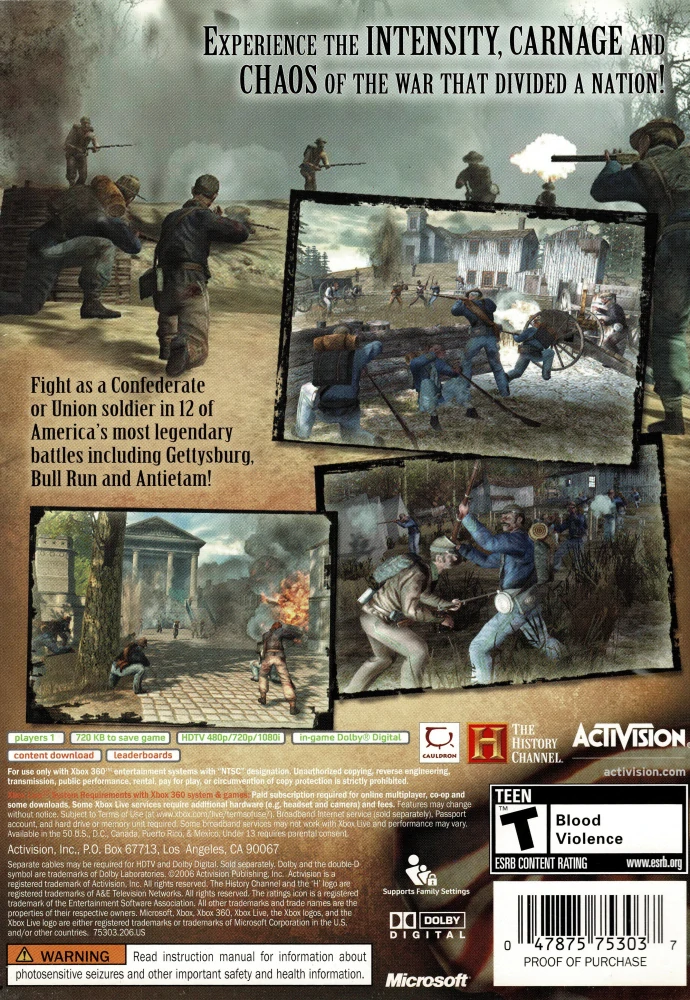 Civil War a Nation Divided (Xbox 360)