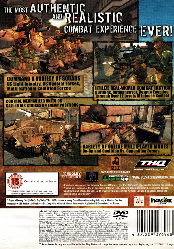 Full Spectrum Warrior: Ten Hammers (PS2)