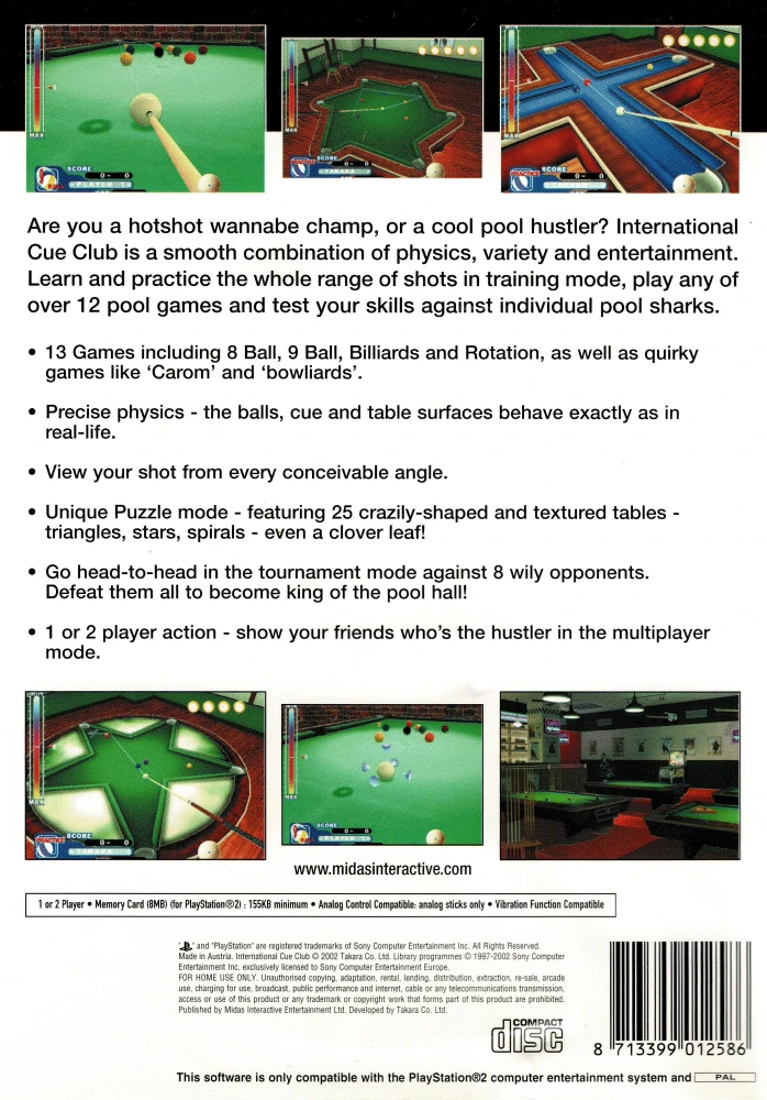 International Cue Club (PS2)
