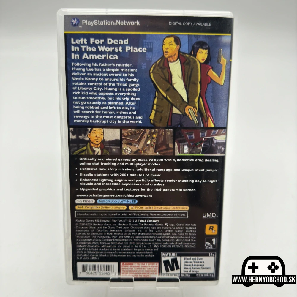𝗚𝗧𝗔 𝗖𝗵𝗶𝗻𝗮𝘁𝗼𝘄𝗻 𝗪𝗮𝗿𝘀 (𝗣𝗦𝗣): Hra bez manuálu, náhradná potlač. Disk má škrabance