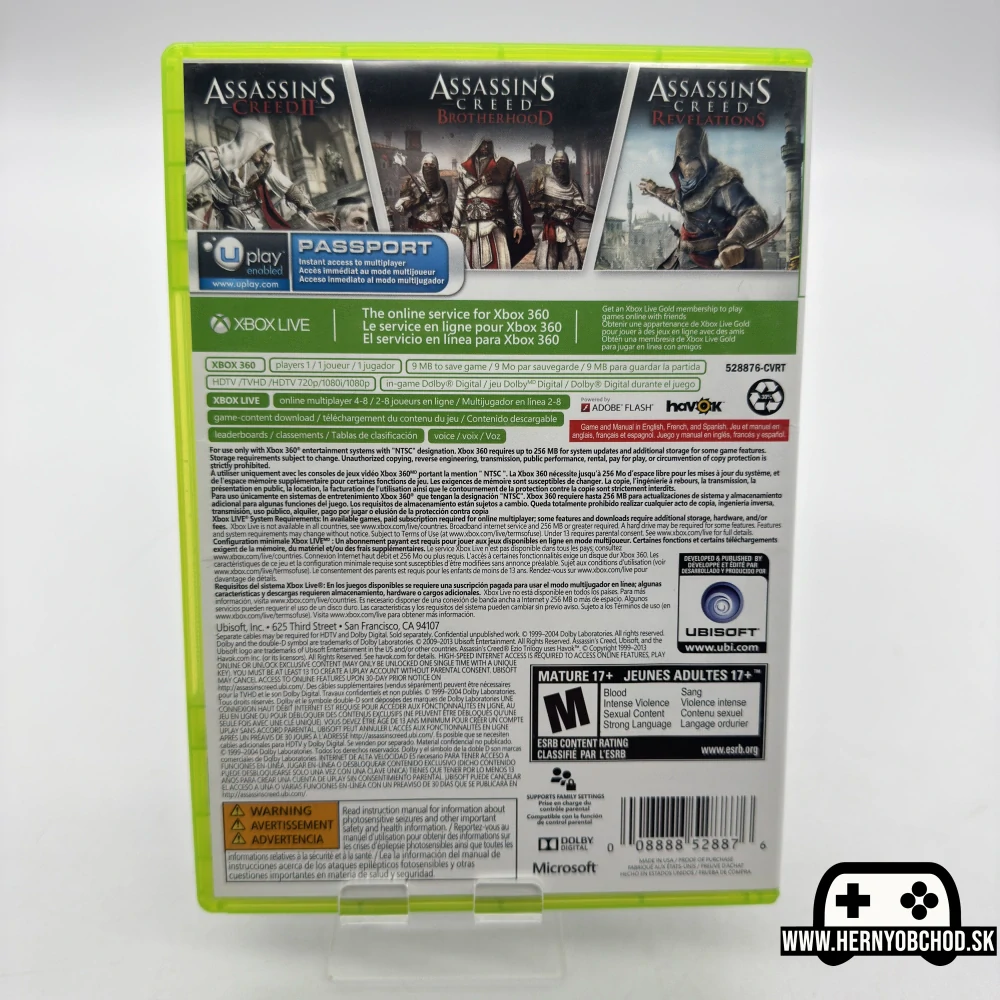 𝗔𝘀𝘀𝗮𝘀𝘀𝗶𝗻'𝘀 𝗖𝗿𝗲𝗲𝗱 𝗘𝘇𝗶𝗼 𝗧𝗿𝗶𝗹𝗼𝗴𝘆 (𝗫𝗯𝗼𝘅 𝟯𝟲𝟬): Hra + manuál | Anglicko-francúzsky obal