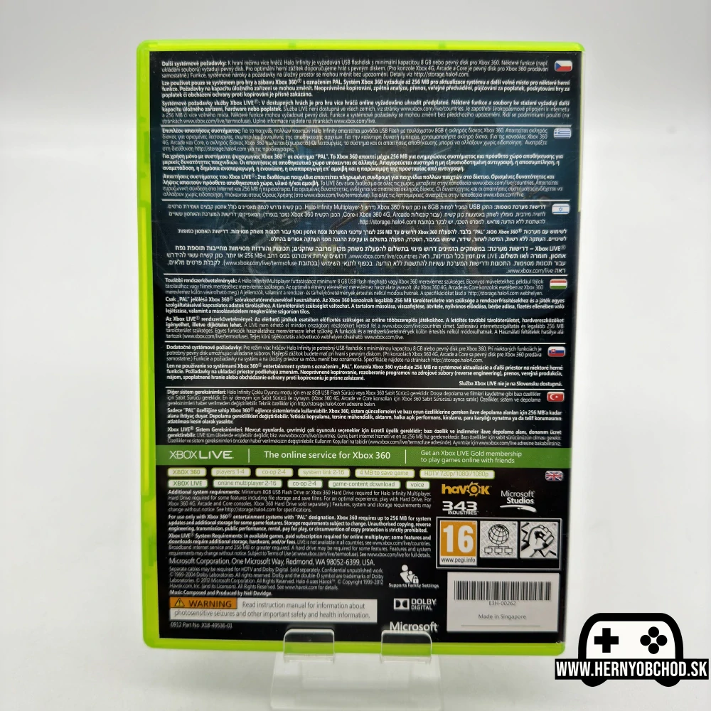 𝗛𝗔𝗟𝗢 𝟰 (𝗫𝗯𝗼𝘅 𝟯𝟲𝟬): Hra + letáčik (Slovensko-český obal). Bundle copy