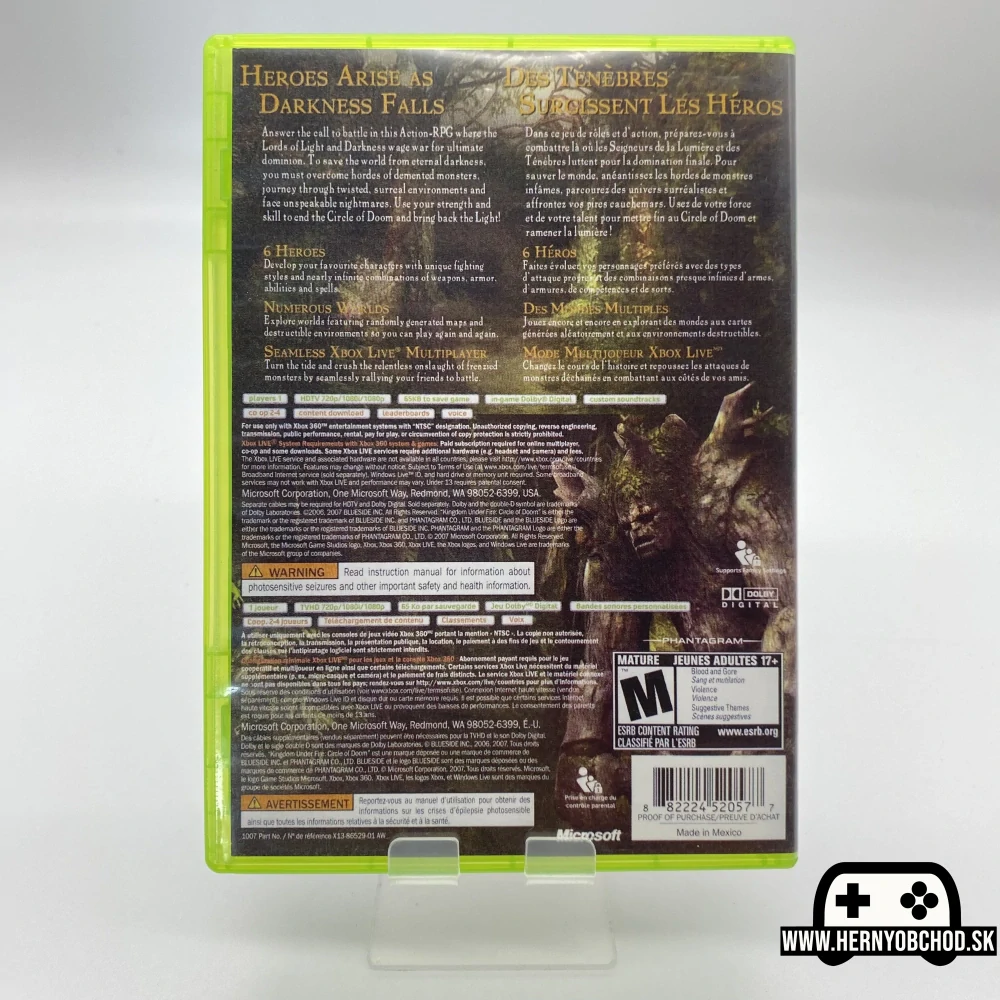 𝗞𝗶𝗻𝗴𝗱𝗼𝗺 𝗨𝗻𝗱𝗲𝗿 𝗙𝗶𝗿𝗲: 𝗖𝗶𝗿𝗰𝗹𝗲 𝗼𝗳 𝗗𝗼𝗼𝗺 (𝗫𝗯𝗼𝘅 𝟯𝟲𝟬): Hra bez manuálu, náhradná potlač (Anglicko-francúzsky obal)