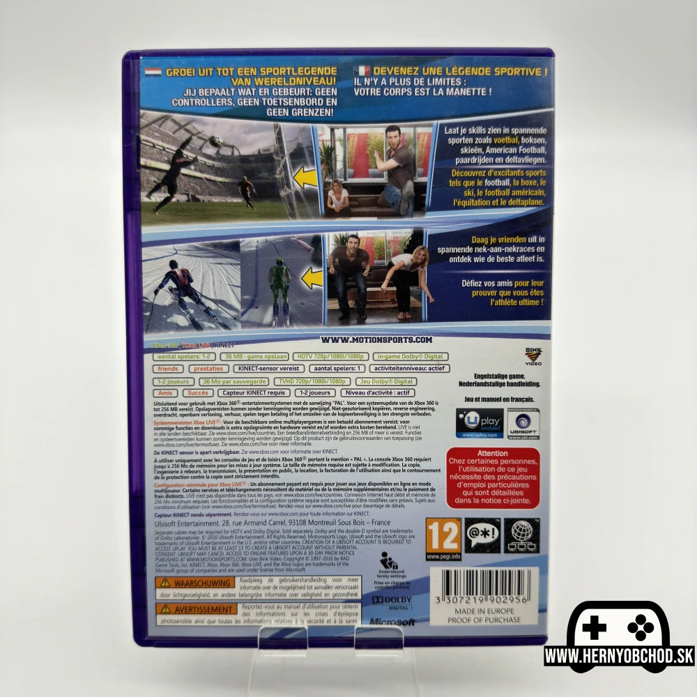 𝗞𝗜𝗡𝗘𝗖𝗧 𝗠𝗼𝘁𝗶𝗼𝗻𝘀𝗽𝗼𝗿𝘁𝘀: 𝗣𝗹𝗮𝘆 𝗳𝗼𝗿 𝗥𝗲𝗮𝗹 (𝗫𝗯𝗼𝘅 𝟯𝟲𝟬): Hra + manuál | Francúzsky obal